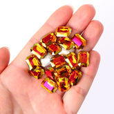 Astral Pink Thin Octagon Shape High Quality Glass Pointed Back Fancy Rhinestones WholesaleRhinestone